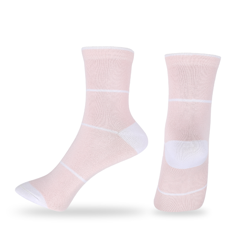 Wholesale or custom ladies bamboo dress socks with pin-stripes