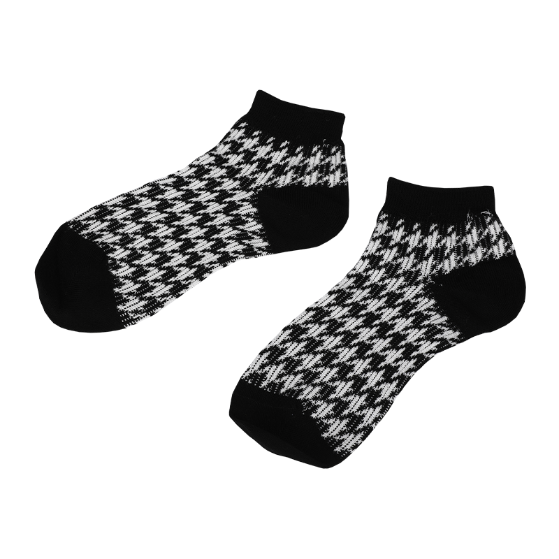  Ladies soft classic double-cylinder jacquard ankle sneaker socks