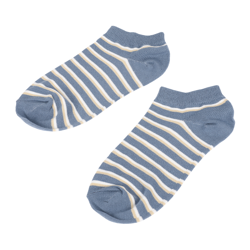 Men classic striped plaid ankle smooth toe sneaker socks liner sport socks make of eco-friendly nature's fresh 100% degradable yarn