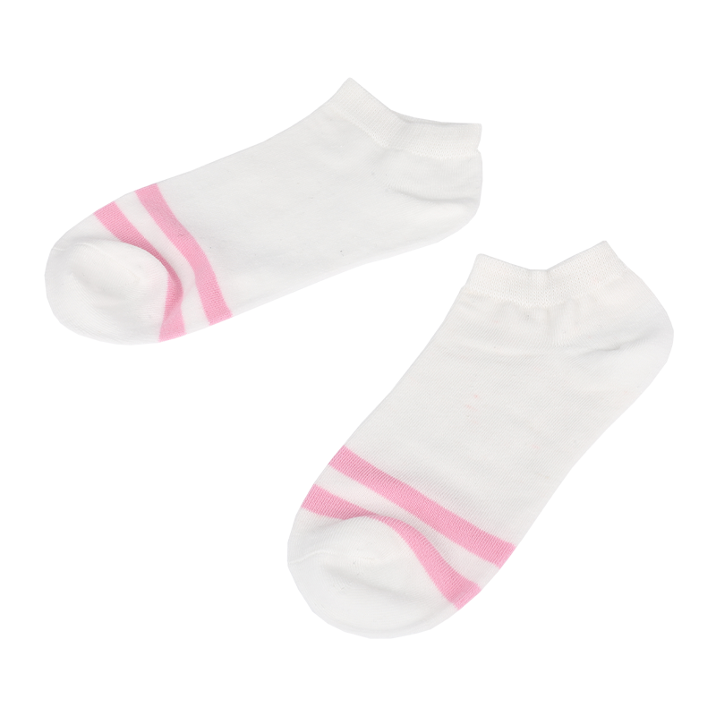 Wholesale custom ladies classic stripe computer linking invisible seamless toe low cut sneaker ankle socks