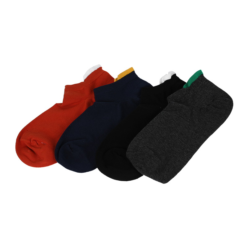 Wholesale or custom men low cut sneaker socks with blister tab of contrast colour
