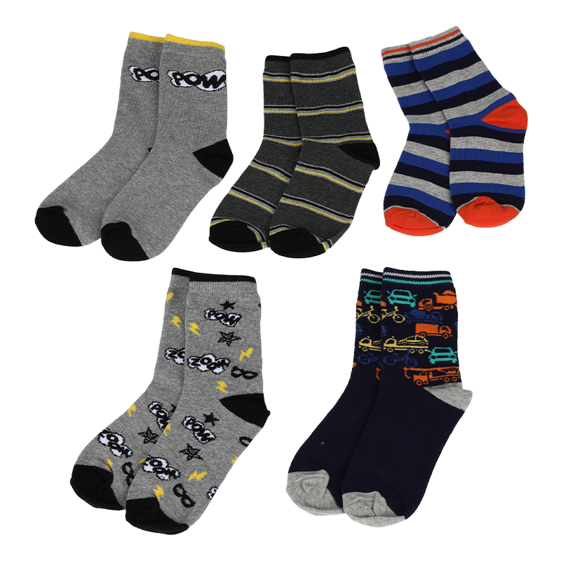 Manufacturer customize patterns, logo, size, colours and so on European style children classic design socks for boys
