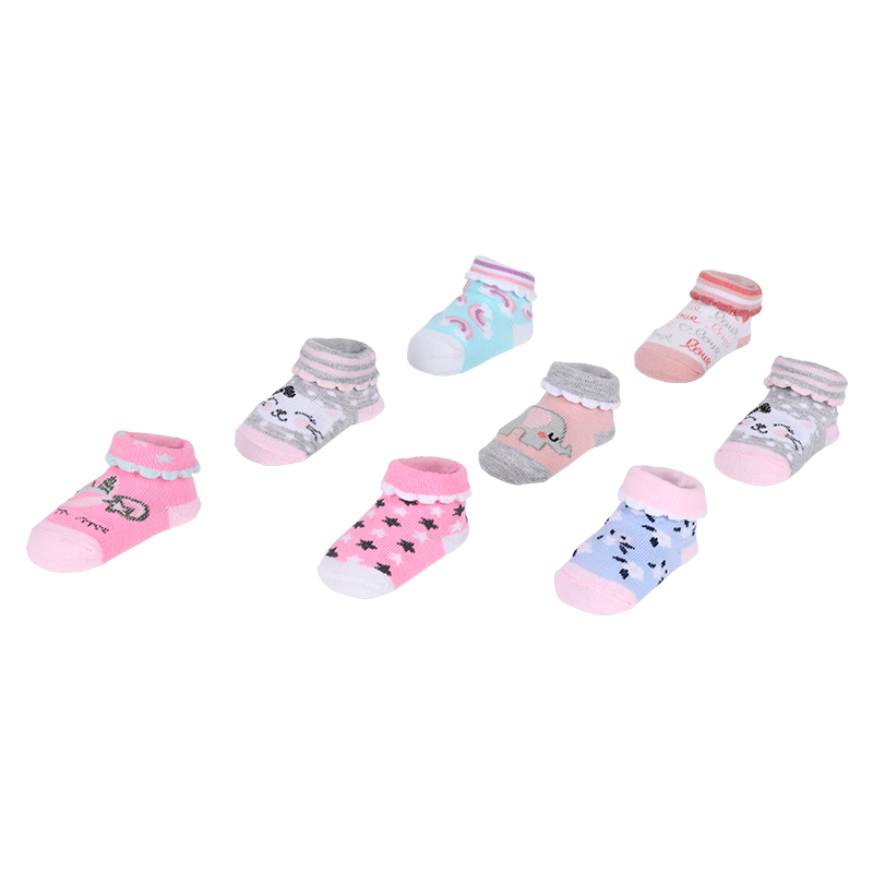 96N 0-24M unisex baby socks newborn infant socks toddler booties PVC box gift set baby socks for North American market
