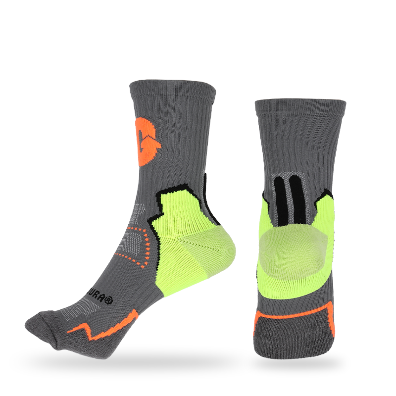 Free cushion terry/pile athletic socks with stay-up technology,arch support and breathable mesh design