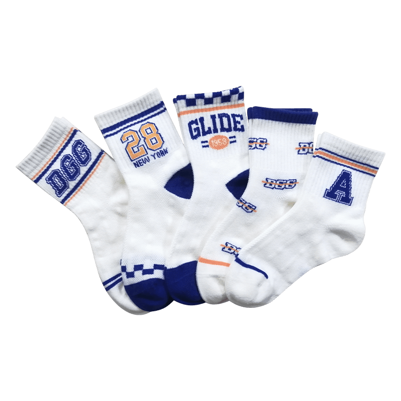 Letters children mid-length sport socks