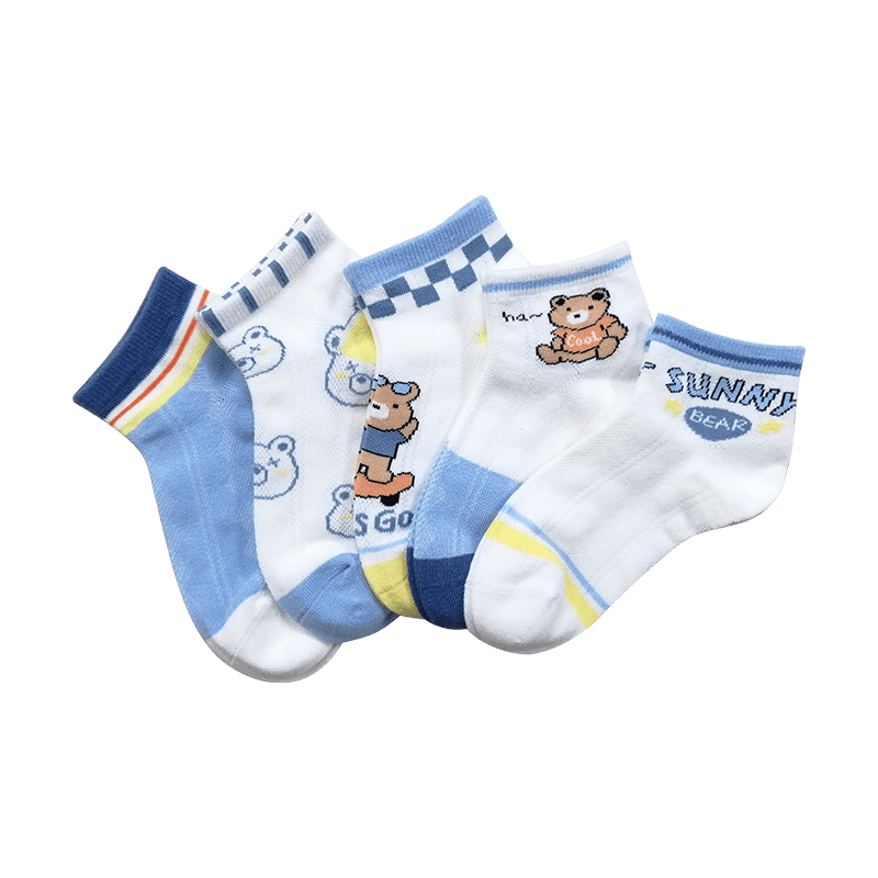 Bear pattern low cut children socks