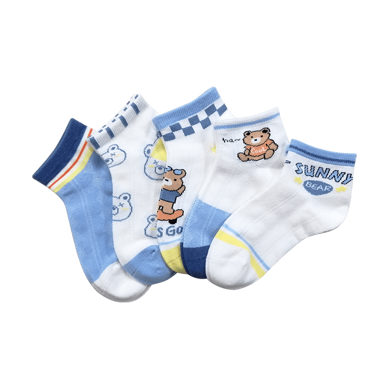 Bear pattern low cut children socks