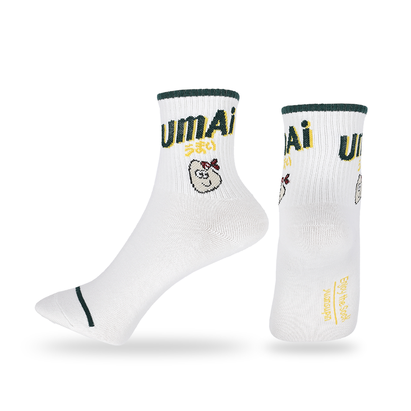 Unisex classic striped and letters designed quarter sports socks