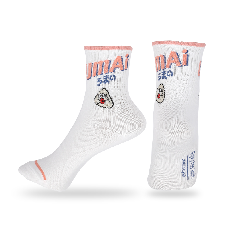 Unisex classic striped quarter socks with letters design