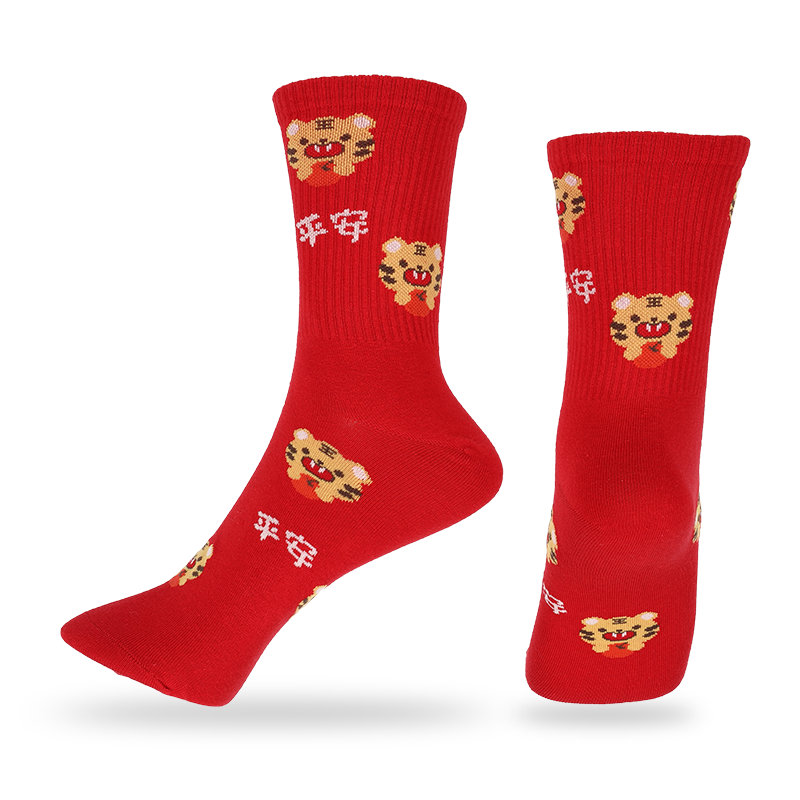 Wholesale or custom ladies Chinese style dress socks with Chinese characters and patterns