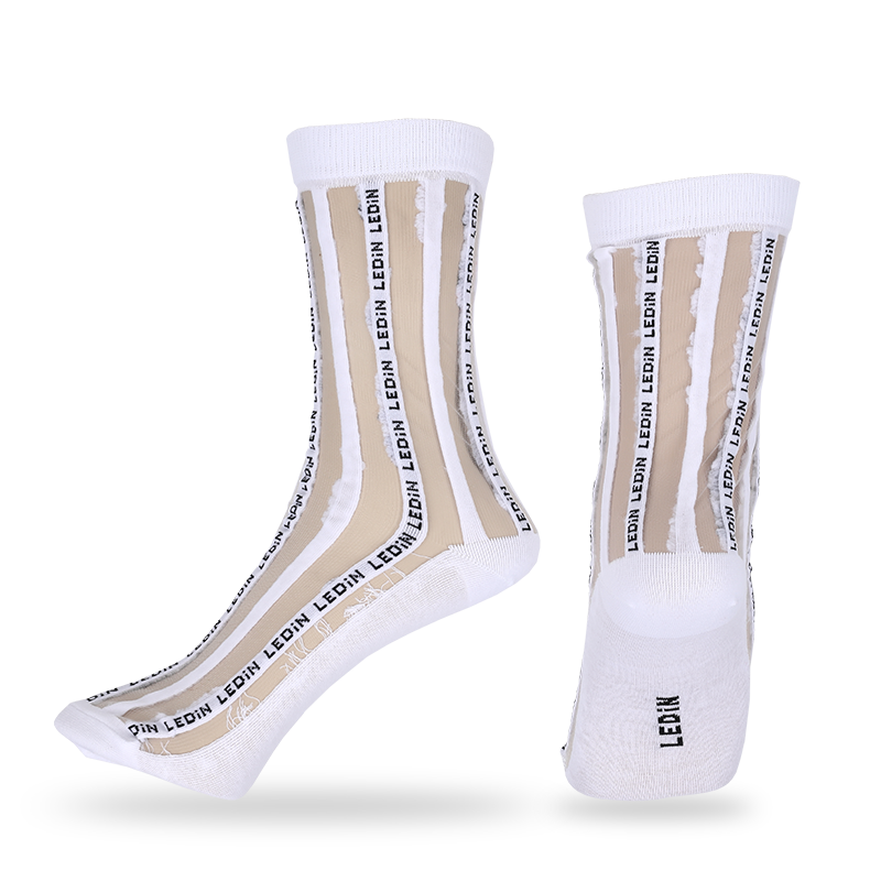 Wholesale or custom ladies transparent glass crystal silk summer season thin dress socks