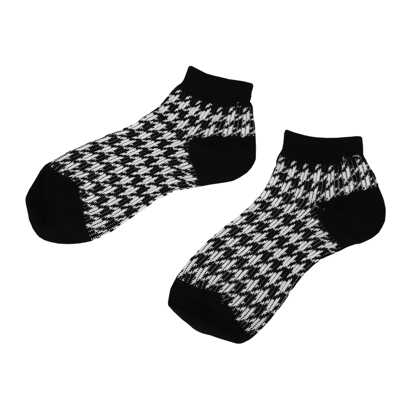  Ladies soft classic double-cylinder jacquard ankle sneaker socks