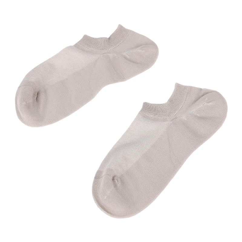 Ladies classic breathable mesh instep U-stitched heel no show socks