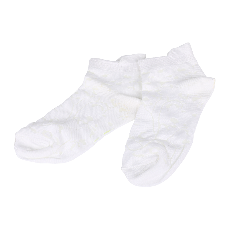 ladies super soft microfiber nylon floral pattern low cut sneaker ankle socks