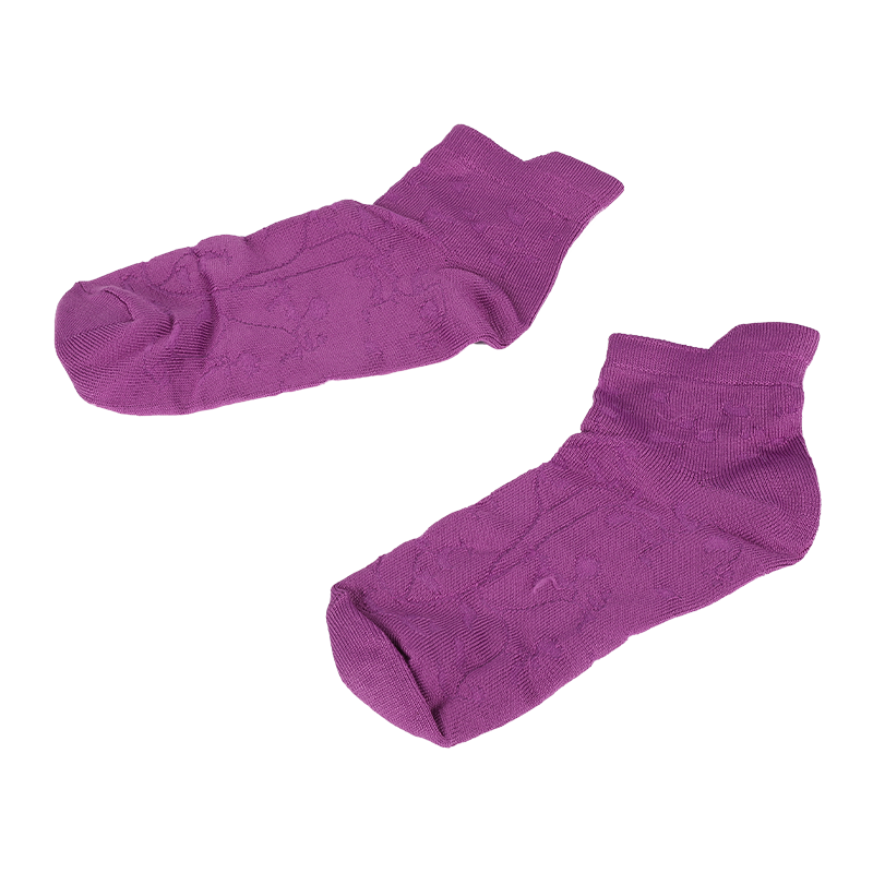 ladies super soft microfiber nylon floral pattern low cut sneaker ankle socks