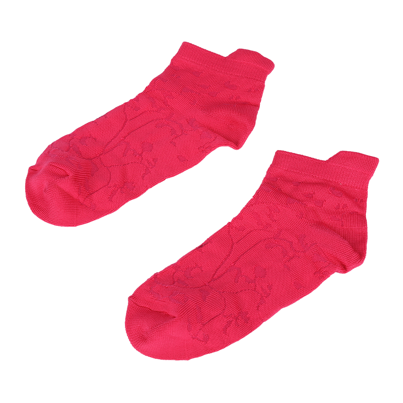ladies super soft microfiber nylon floral pattern low cut sneaker ankle socks