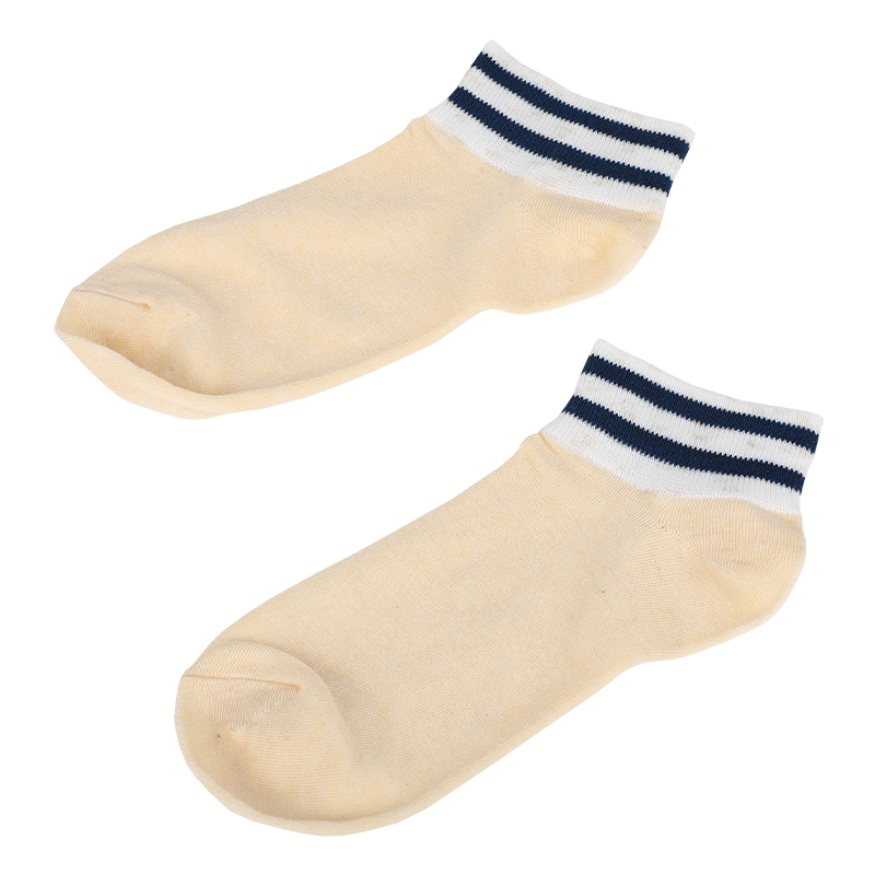 Free design custom logo men classic ankle low price socks with striped welt , hosiery