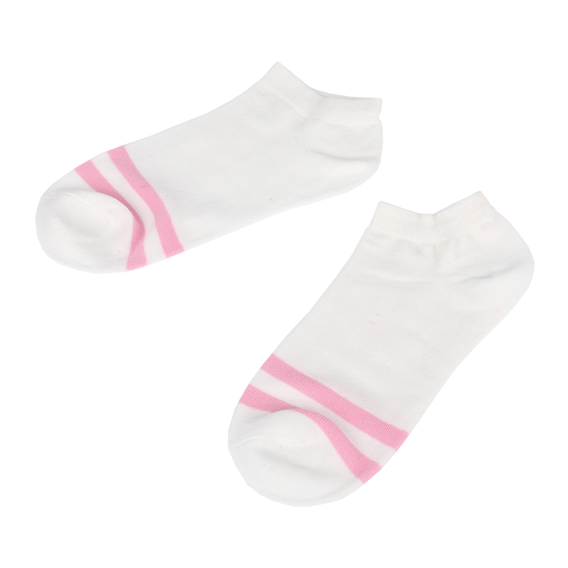 Wholesale custom ladies classic stripe computer linking invisible seamless toe low cut sneaker ankle socks