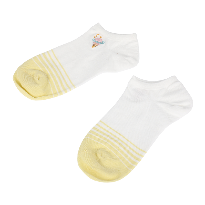 Wholesale custom ladies classic low cut ankle sneaker socks with embroidery hosiery