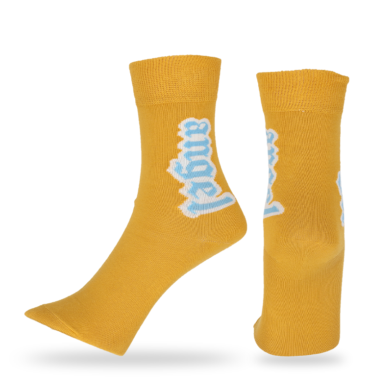  Custom colours and designs for men classic crew socks with letters