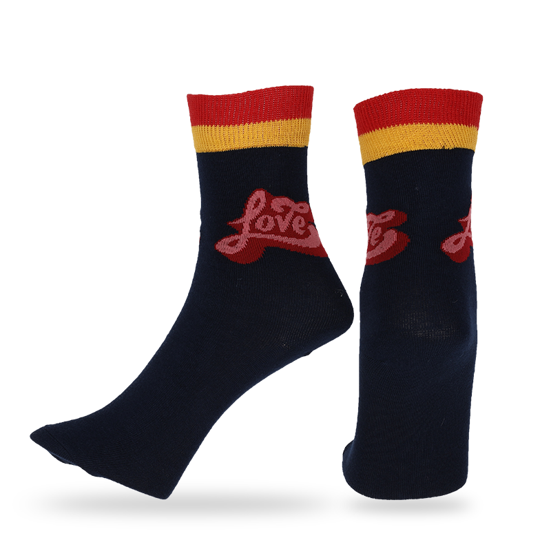  Custom colours and designs for men classic crew socks with letters