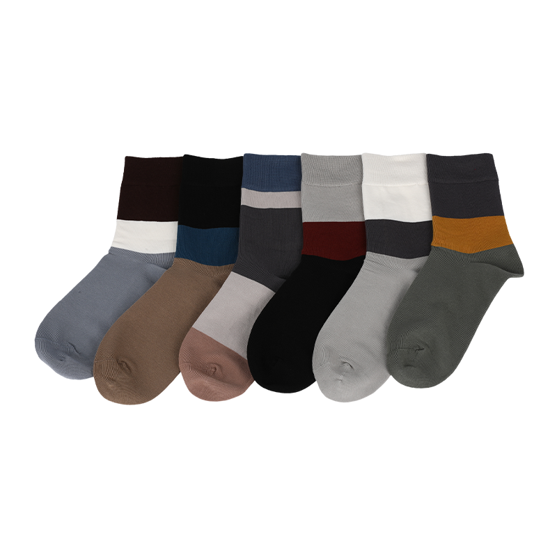 Casual,dress or custom streetwear socks made from high quality OEKO-Tex combed cotton men natural anti-pilling cotton yarns classic wide striped dress socks daily walking socks