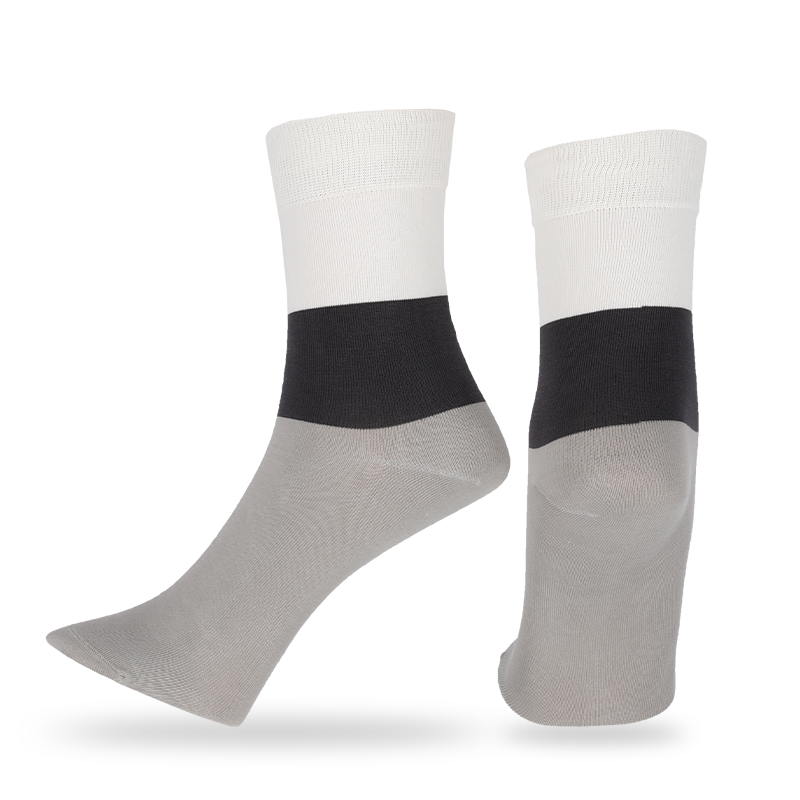 Casual,dress or custom streetwear socks made from high quality OEKO-Tex combed cotton men natural anti-pilling cotton yarns classic wide striped dress socks daily walking socks