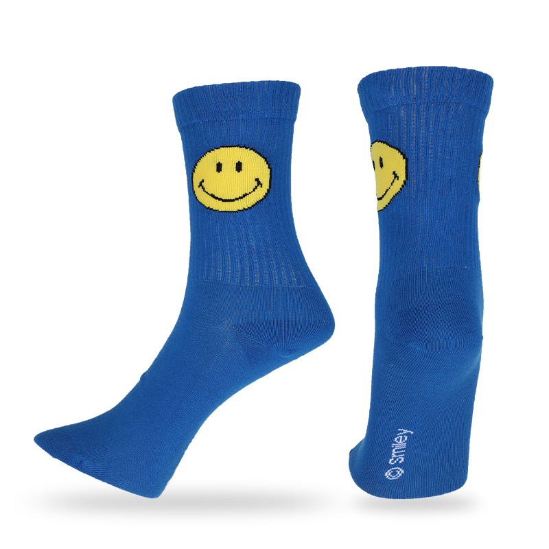 Custom men casual crew  socks with smiley emoji faces patterns and letters,which are made with high quality cotton,so socks are soft,comfortable,durable,breathable and warm.