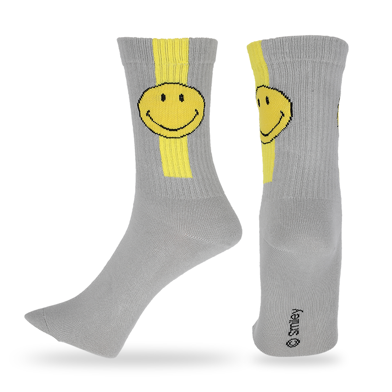 Custom men casual crew  socks with smiley emoji faces patterns and letters,which are made with high quality cotton,so socks are soft,comfortable,durable,breathable and warm.
