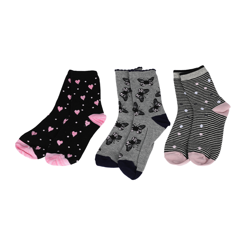 Manufacturer customize patterns, logo, sizes, colours and so onhot-selling custom stylish children novelty patterned crew socks for girls