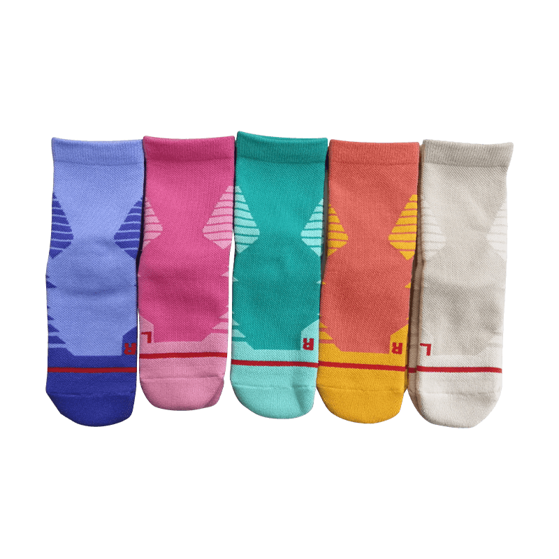 High-end random terry select terry jacquard distinguishing left and right foot basketball sport socks