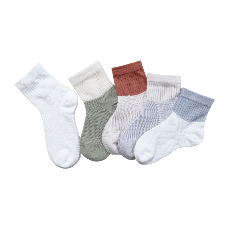 Summer season mesh breathable vertical stripe thin children socks
