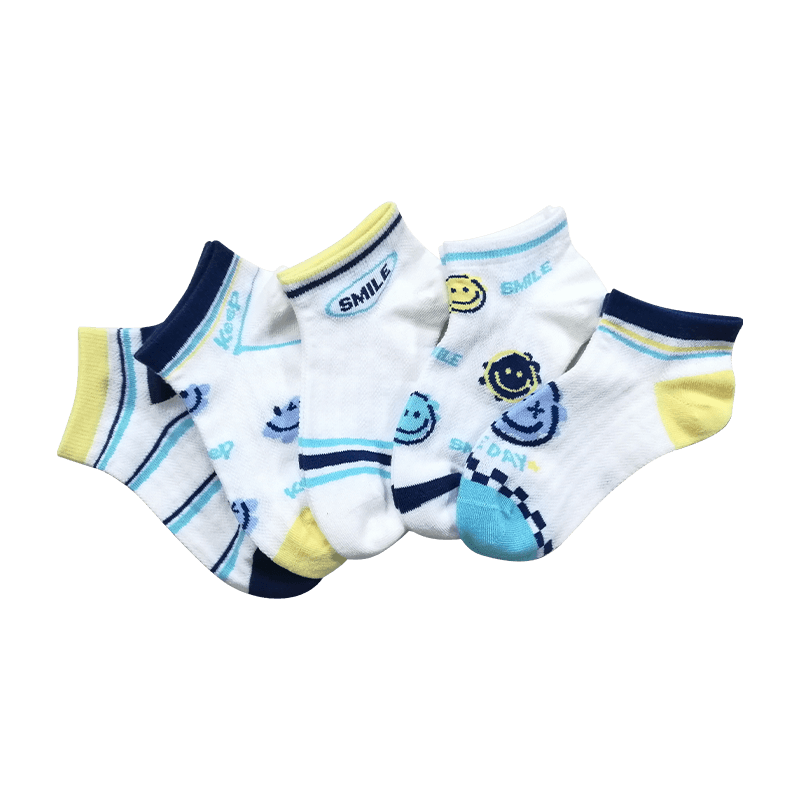 Sweet and lovely breathable mesh pattern and letters low cut children socks